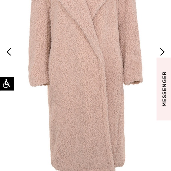 House of CB teddy bear coat blush Small or medium S M - Picture 7 of 12